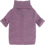 Fitwarm Thermal Knitted Dog Sweater Doggy Winter Coat Pet Clothes Doggie Turtleneck Jacket Puppy Outfits Cat Sweatsuit Lavender Purple Large
