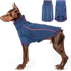 cyeollo Dog Fleece Jacket Sweater Lightweight Pet Coat Reflective Jackets Step in Zipper Warm Dog Sweaters for Medium Dogs