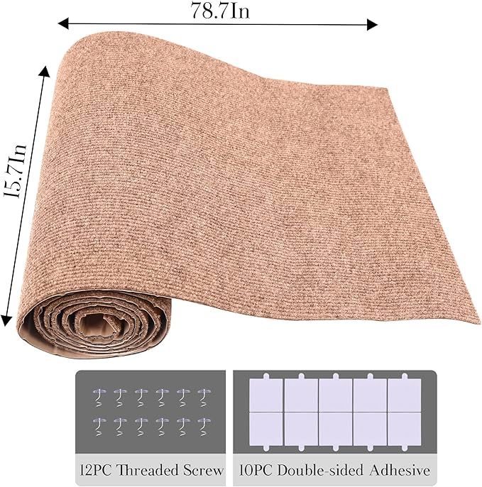 2 Pack Cat Scratch Furniture Protector Trimmable DIY Climbing Scratching for Indoor Couch Protector from Cat Claws, Walls and Tower Replacement (Beige, 15.7’‘ x 78.7'')