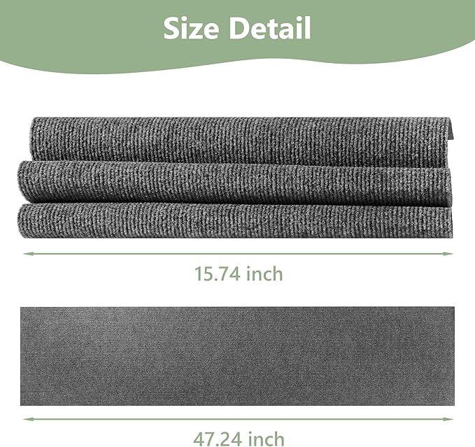 Cat Scratch Furniture Protector 47.2"x15.8" - Adhesive & Trimmable Cat Scratch Protection Mat to Shield Sofa, Couch, Wall, Cat Tree Post from Claws
