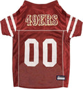 Pets First NFL San Francisco 49ers Dog Jersey, Size Large, Football Shirt Costume for Pet, Dog Sports T-Shirt, NFL Team Clothing for Cats, Licensed Pet Apparel Available in 7 Sizes and 32 Teams