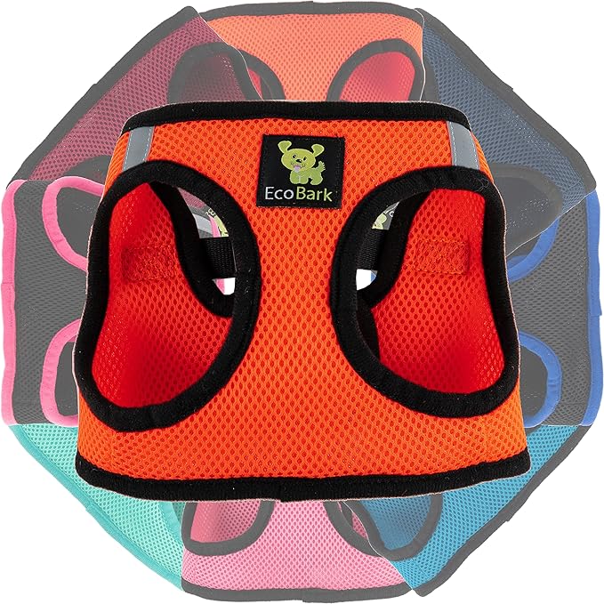 EcoBark Step in Dog Harness Reflective Soft Ultra Padded Mesh Dog Harnesses for XXS, XS, Small, and Medium Dogs Eco-Friendly Comfort Secure Halter No Pull Adjustable Pet Vest