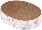 Oval Sturdy Cat Scratching Cardboard Pad Breathable Cat Scratch Pad, Cat Scratching Cardboard for Indoor Cats, Furniture Protecter
