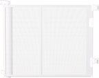 71 inches Extra Wide Retractable Baby Gate, 34 inches Tall Pet Gate for Stairs, Hallways, Kitchens, Safety Mesh Barrier for Kids and Dogs, Indoor Outdoor Use, White
