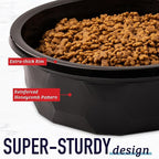 Leash Boss XL Dog Bowl (14 Cup) Hard Plastic Dog Bowl for Large Breeds - Indestructible Canine Dish for Tough Use - Outdoor Pet Water Dish - Gray