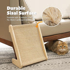 PETKARAY Cat Scratcher, Sisal Scratching Ramp, L Shape Scratch Pad for Indoor Cats, Kitten Wall Furniture Protector Small