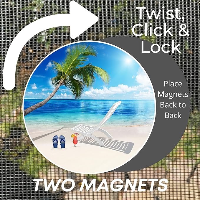Screen Door Magnets Double Sided – Keep People, Kids, and Dogs from Running into The Screen Door - Robbins Aria Beach