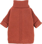 Fitwarm Thermal Knitted Dog Sweater Doggy Winter Coat Pet Clothes Doggie Turtleneck Jacket Puppy Outfits Cat Sweatsuit Red XS