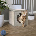 Way Basics Premium Cube Cat Scratcher Lounge - Scratch and Play zBoard Lasts 5X Longer