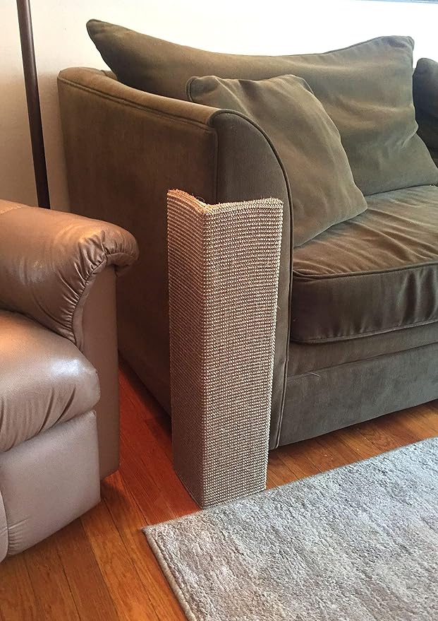 Sofa-Scratcher Squared' Cat Scratching Post & Couch-Corner/Furniture Protector (Beige)