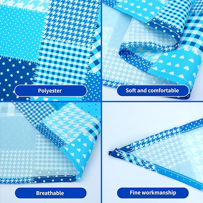 10pcs Dog Bandanas Patchwork for Medium Breed Dog Kerchief Triangle Bibs Scarves Pink Blue Yellow Girl Boy Grooming Costume