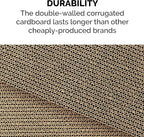Furhaven Scratching Board w/ Catnip for Indoor Cats, Reversible - Classic Corrugated Cat Scratcher Pad - Yellow, Small