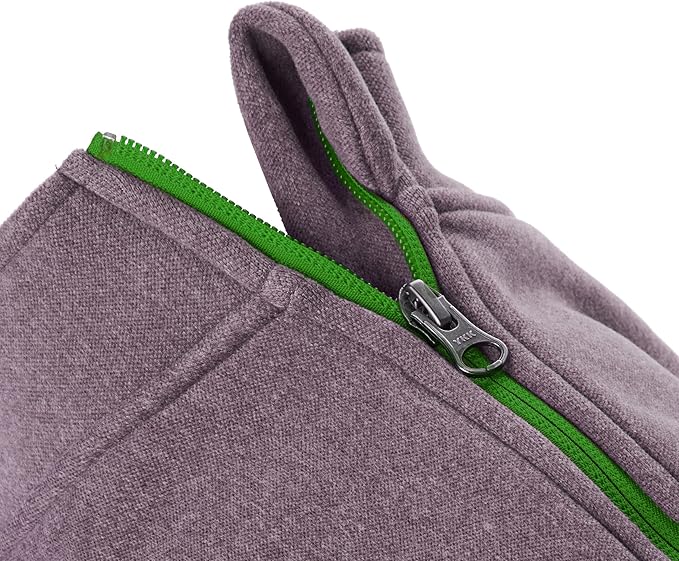 Gooby Zip Up Microfiber Fleece Dog Sweater - Purple, X-Small - Warm Double Layered Soft Microfiber Fleece Step-in Dog Jacket for Small to Medium Dogs