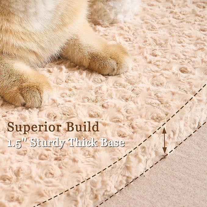Modern Cat Tree Tower for Indoor Cats Large Adult, 37 inch Flower Cat Tree with Scratching Post, Luxury Aesthetic Cat Tree with Cloud-Soft Flower Perches and Physical Mouse-Sound Hanging Toy