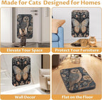 2 Pack Art Cat Scratcher, Wall-Mountable Cat Scratch Pad, Cat Wall Scratcher 16.7x11x1 Inch Cat Scratching Board for Indoor Cats Toy (Owl & Butterfly)