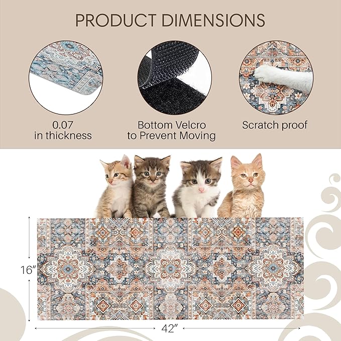 Wild Living Cat Carpet Protector for Pets Prevents and Provides a Solution to cat Ripping up Carpet Under Door Anti Scratch Door Protector cat Scratch Carpet Protector mat with Adhesive