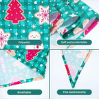 10pcs Christmas Dog Bandanas for Medium Breed Kerchief Triangle Bibs Scarves Snowman Santa Claus Elk Christmas Tree Pattern Girl Boy Grooming Costume