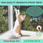 GDLF Winter Cat Window Box – Cat Window Perch Catio with Windproof Cover & Door, Fits 24.3–38.8" Openings (Min Height 16")