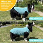 KYEESE Reflective Dog Shirt, Lightweight Sun Protection Dog T Shirts for Medium Large Dogs Boy, Breathable Sleeveless Pet Tank Top Summer Dogs Clothes for Night Walking Outdoor, Lake Blue, 2XL