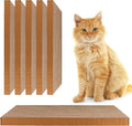 5 in 1 Cat Scratching Pads for Indoor Kitten Play, Recyclable and Durable Corrugated Cardboard Cat Scratcher Pad Suitable for Rest, Grinding Claws and Play (5 Pack)