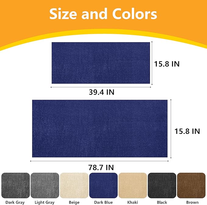 Cat Scratch Pad for Wall,Cuttable and Adhesive Cat Scratching Mat,Fun Interactive Scratcher,Cat Scratch Furniture Protector (Dark Blue,39.3×15.8inch)