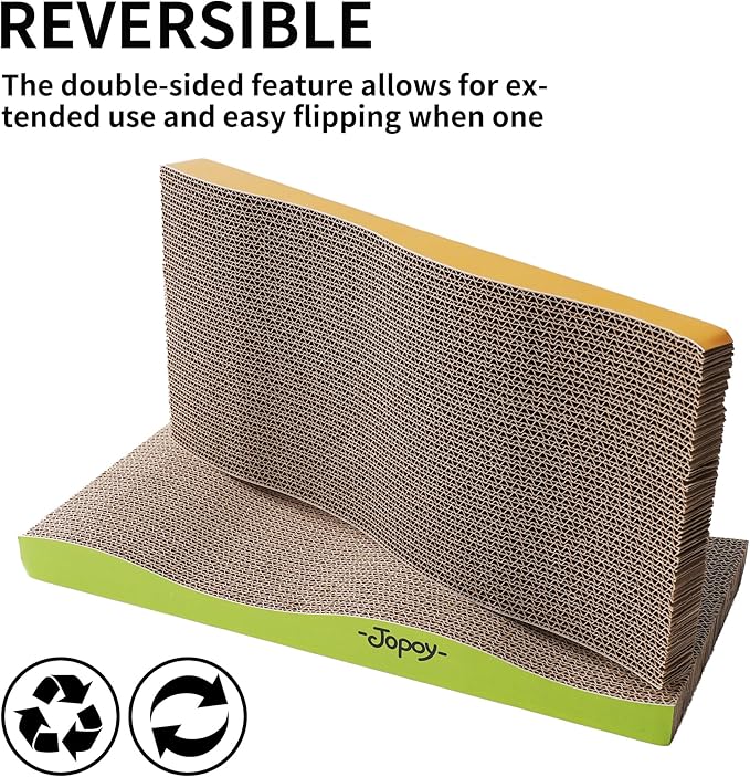 2 Packs cat Scratch pad Toys Reversible Scratching Cardboard，scratchers for Indoor Cats Sleep Play and Grind Claws