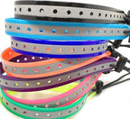Replacement GPS eCollar with Adjustable Bungee, Multi-Hole Design, and Secure Toggle Closure for Small Dogs (Reflective Red, Small Neck)
