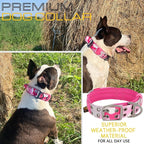 ADITYNA Heavy Duty Dog Collar for Extra-Large Dogs - Camo Pink Collar with Handle for Training, and Walking - Wide, Tactical, Soft Neoprene Padded