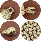 AUEAR, 100 Pieces Vintage Brass Bells 11mm Mini Jingle Bell for DIY Wind Chimes Home Decor