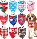 10PCS Mother's Day Dog Bandanas for Medium Pink Blue Yellow Girl BoyPuppy Doggie Grooming Accessories
