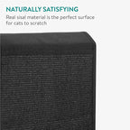 Navaris Cat Scratch Sofa Protector - Durable Sisal Pad - Scratcher Mat to Stop Cats Scratching Furniture - Indoor Cat Scratch Pads Suitable for All Sofas - Black
