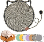 Celery Pets, Dual Scratching Pad for Cats, Celery Pets Cat Scratcher Mat, Natural Cotton Rope Cat Scratching Mat, Scratching Pads for Indoor Cats (Black A,20in)