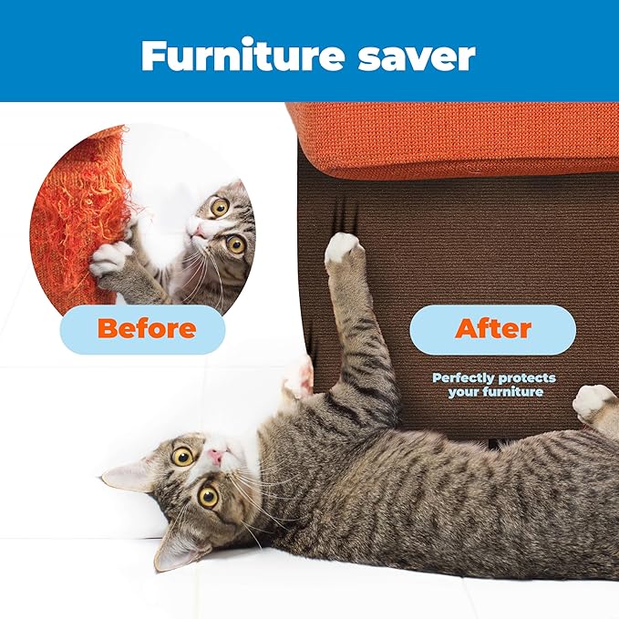 Best Pet Supplies Catify Cat Scratcher, Fun Interactive Scratchers, Posts, Poles, Claw Safe, Furniture Saver Indoor Play Support Natural Cat Behaviors Heavy Duty - Brown, 39.4 x 15.8