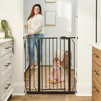 Regalo Safety 36" Extra Tall Baby Gate for Doorways & Bottom of Stairs, Pressure Mounted Walk Through Gate for Babies, Toddlers & Pets, Tested & Safe for 30 Years, American Designed, American Owned