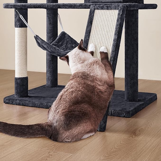 Topeakmart Cat Tower for Indoor Cats 63.5inch, Cat Furniture Condo with Scratching Posts as Kitten Activity Center