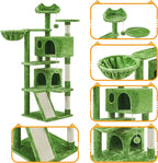 Yaheetech 57in Cat Tree, Cat Tower for Indoor Cats with 2 Door Condo Basket and Sisal Scratching Posts, Cat Furniture for Kittens