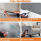 Cat Scratch Furniture Protector - 158" x 15.8" Trimmable Self-Adhesive Cats Claws Scratch Pads, DIY Cat Climbing Couch Protector for Scratch Post Cat Tree Replacement Indoor (Light Gray)