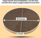 Scratch and Spin Cat Scratcher Replacement Pads for Active Play, Natural Recycled Corrugated Cardboard, Supports Pet Behaviors, Relieves Stress - 3 Count