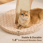 Aesthetic Flower Cat Tree Tower with Scratching Post for Indoor Cats, 48" Modern Cat Tree with Wood Sculpted Branch, Flower Cat Beds, Scratching Board & Interactive Squeaky Toy, Sakura Pink
