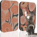 2 Pack Art Cat Scratcher, Wall-Mountable Cat Scratch Pad, Wall Cat Scratcher 16.7x11x1 Inch Cat Scratching Board for Indoor Cats Toy(Flower Series1)