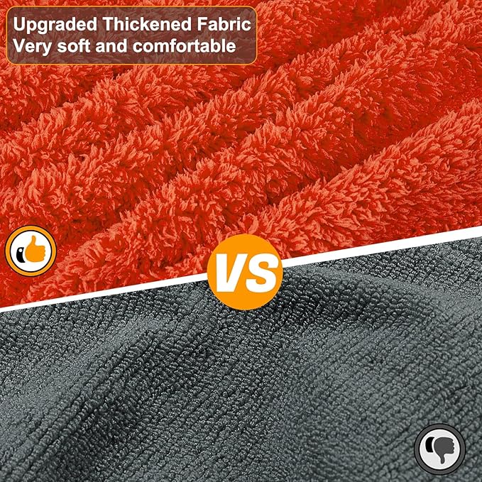 Bienbee Dog Bathrobe, Quick Drying Super Absorbent Dog Robes for After Bath, Warm Keeping Dogs Towel, Dogs Bath Supplies, Bright Red M
