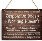 No Soliciting Sign For House, Do Not Knock Or Ring Doorbell, Do Not Knock Or Ring Doorbell, Rustic Hanging Sign For Front Door, Nursery Home Bedroom - f005
