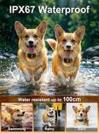 Small Shock Collar for 2 Small Dogs(5-30Lb), Dog Training Collar with Remote for Small & Medium Dogs, 3 Channels, Waterproof, Rechargeable, Collar with Beep, Vibration, Safe Shock,1300ft