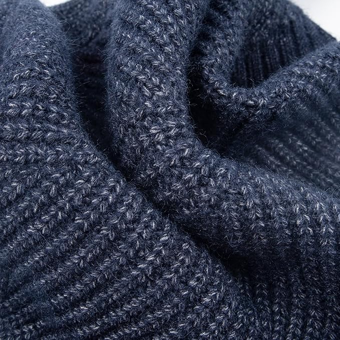 Fitwarm Turtleneck Knit Dog Sweater, Thermal Dog Winter Clothes for Small Dogs Boy Girl, Cozy Sweaters for Dogs, Doggy Pullover Jumper, Pet Outfit, Heather Navy Blue, Small