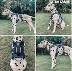 Tuff Pupper Escape Proof No Escape Dog Harness | 5 Point Adjustable Fit Harness for Dogs | Padded Dog Harnesses | Handle Dog Lift Harnesses