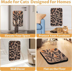 2 Pack Art Cat Scratcher, Wall-Mountable Cat Scratch Pad, Wall Cat Scratcher 16.7x11x1 Inch Cat Scratching Board for Indoor Cats Toy(Black and White 2)