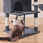 Topeakmart Cat Trees and Cat Towers for Large Inoor Cats, 76.5'' Extra Big Cat Tree with Scratching Posts, Cozy Perches, Warm Condos for Indoor Kittens Play & Rest
