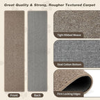 FHTONGE 71x15.8 Thickened Cat Wall Climbing Carpet with 16 Fixed Nails, Extra Large Tall Cat Scratch Pad for Wall, Wall Mounted Climbing Cat Scratcher for Furniture Couch Sofa Protector(Choc Brown)