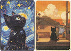 2Pcs Sisal Cat Scratching Pad, Durable & Shedding-Resistant Starry & Sunset Art Print Wall Scratcher Mat for Indoor Cat (24 * 16in)