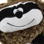 goDog PlayClean Sloth Squeaky Plush Dog Toy with Odor-Eliminating Essential Oils, Chew Guard Technology - Brown, Small
